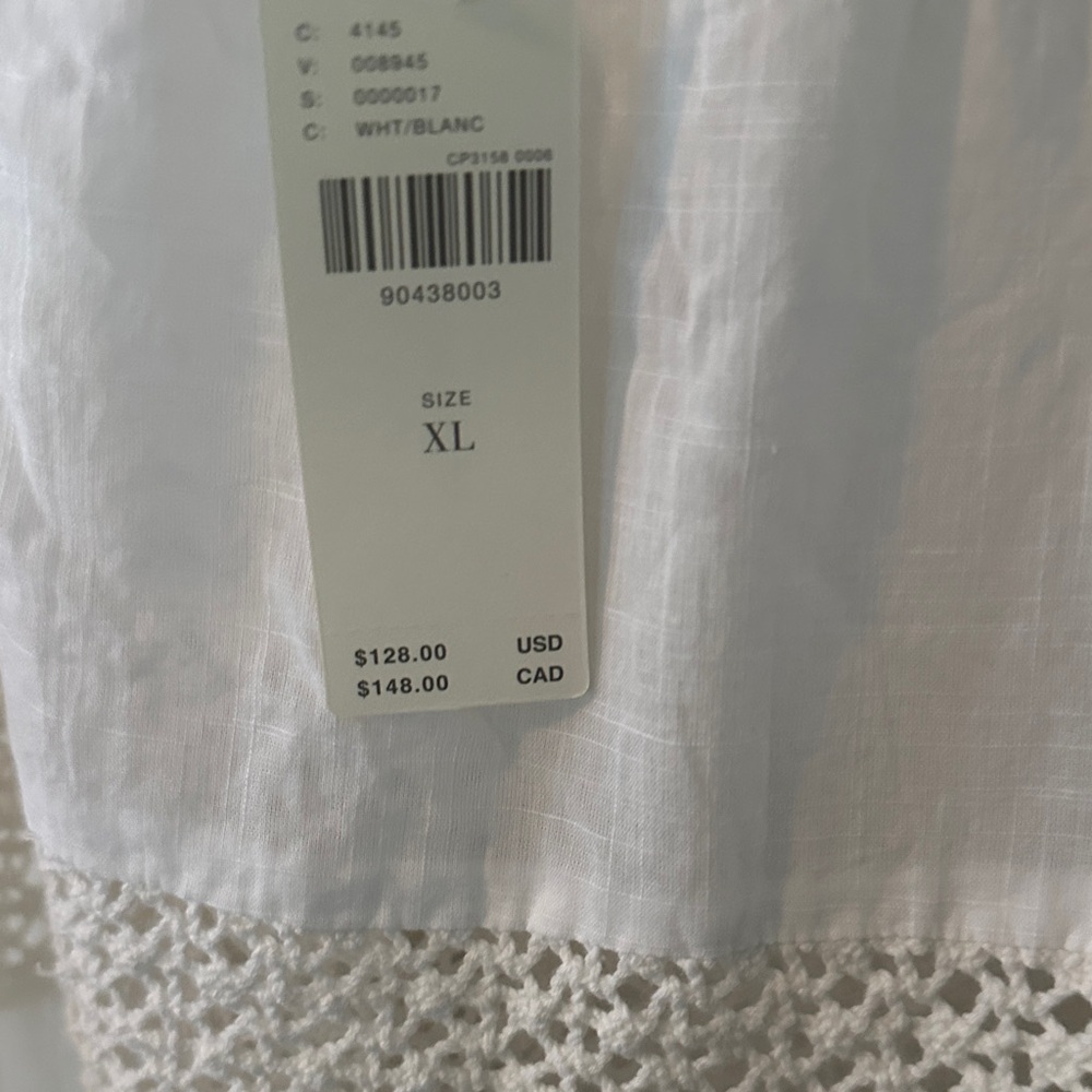 Anthropologie Cream and White Crochet-Panel Maxi Dress - Picture 2 of 7